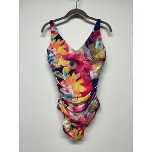 Miraclesuit x Talbots Firm Control Floral One Piece Swimsuit Size 10